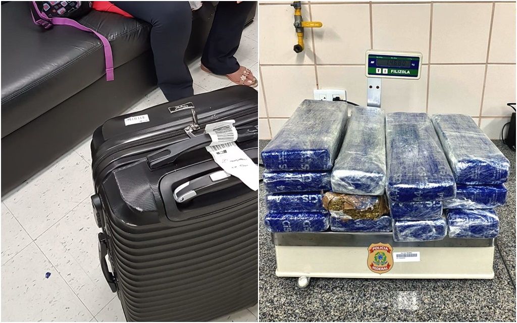 PF prende passageira com quase 15 kg de maconha no aeroporto de Natal