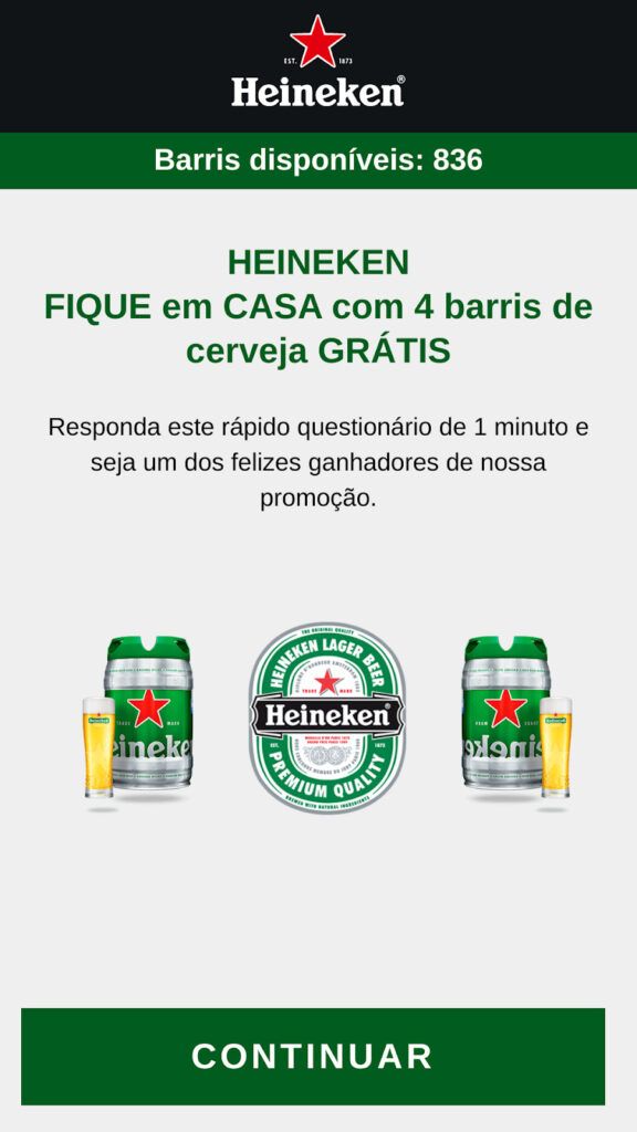 Golpe da cerveja grátis 159 mil acessos e compartilhamentos