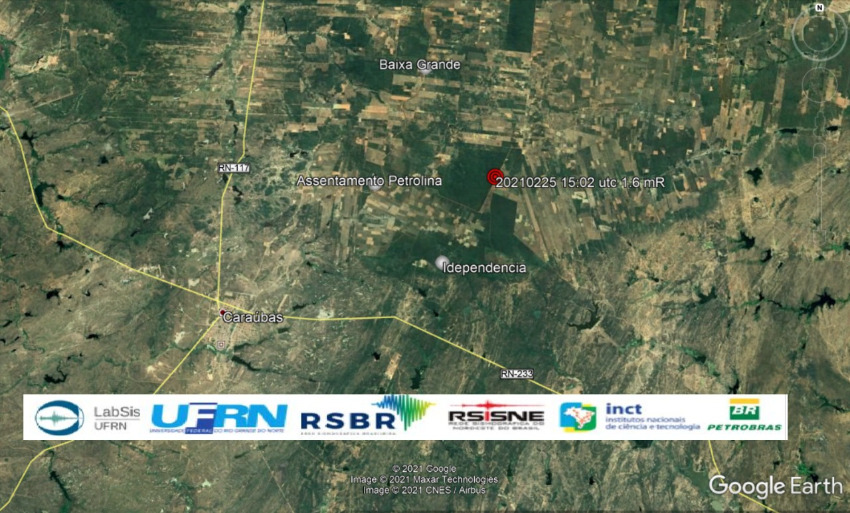 Novo tremor de terra é registrado no município de Caraúbas