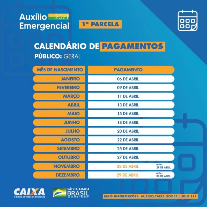 Caixa antecipa calendário de saque da 1ª parcela do auxílio emergencial