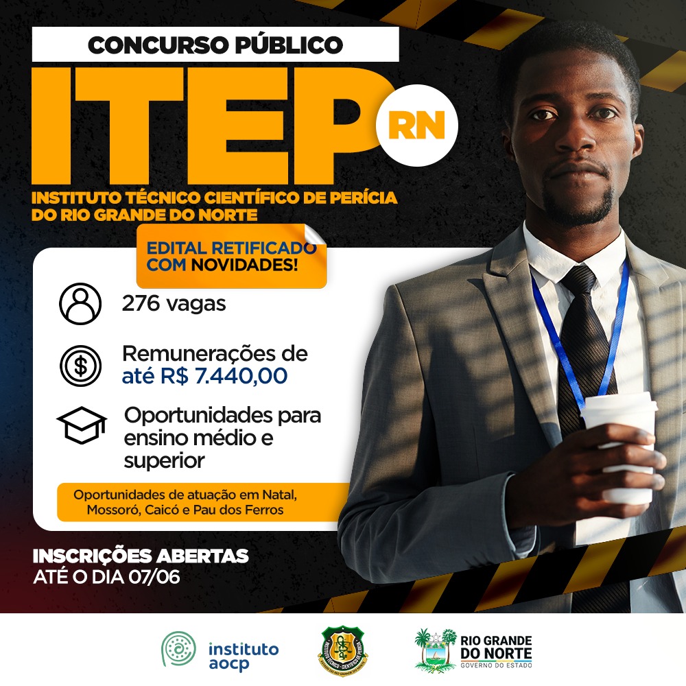 Concurso do Itep-RN tem edital retificado e conta com novidades