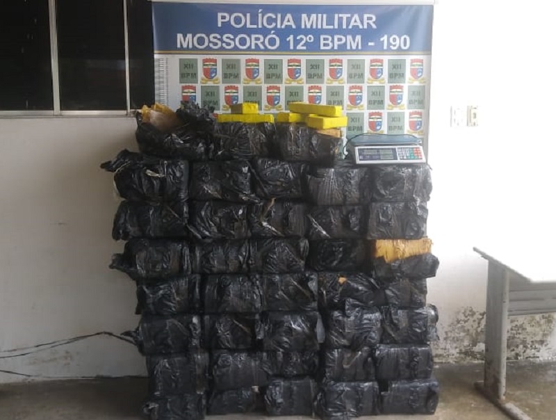 Polícia Militar faz apreensão de 658 Kg de maconha em Mossoró