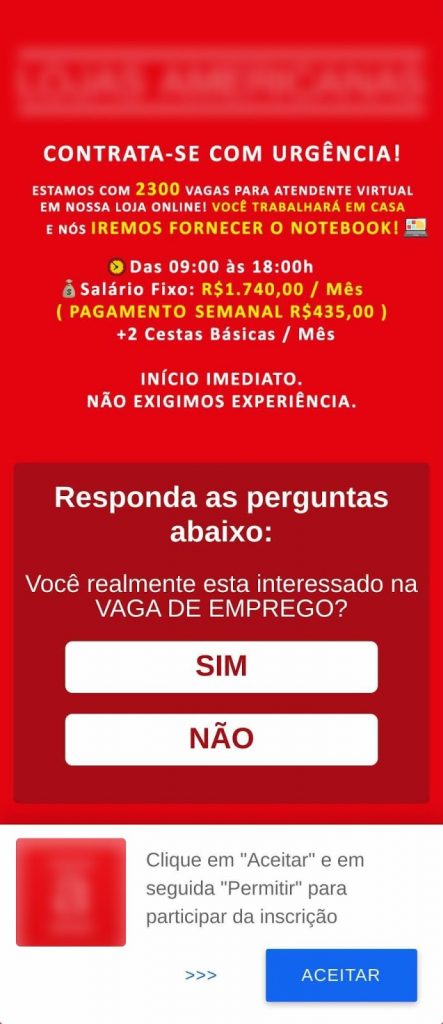 Golpe da falsa vaga de emprego ja teve mais de 346 mil deteccoes em 2021..