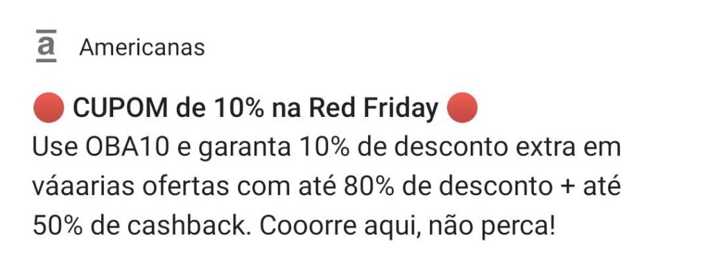 red friday americanas