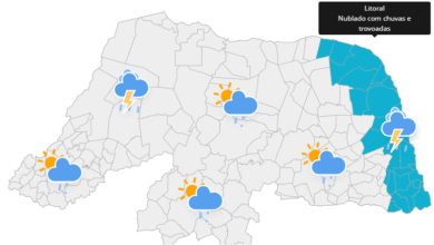 Previsão do tempo aponta fim de semana chuvoso em todo RN