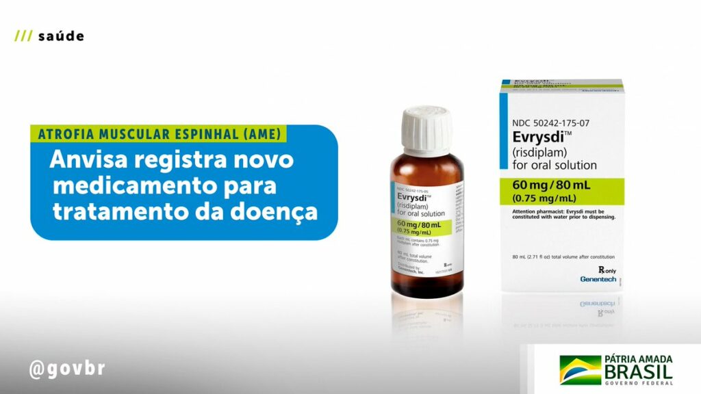 Risdiplam medicamento para tratar atrofia espinhal muscular é incluído no SUS