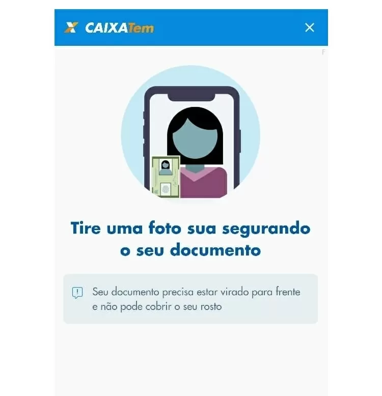 Como tirar a selfie para o Caixa tem