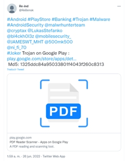 PDF Reader Scanner Malware para Android é identificado em aplicativos no Google Play