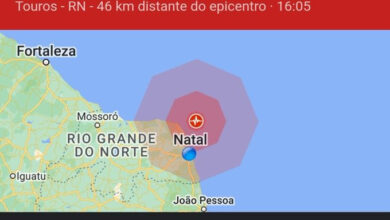 Terremoto registrado em Natal RN