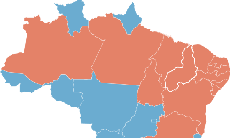 Lula só venceu Bolsonaro no Nordeste