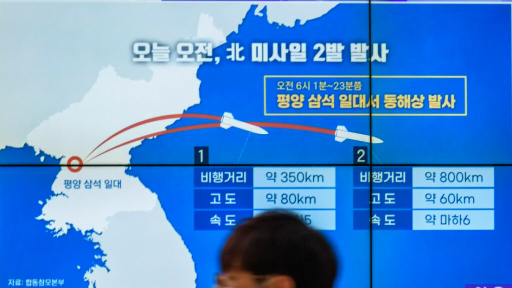 Míssil Coreia do Norte e Coreia do Sul