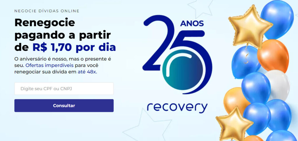 Recovery traz campanha de renegociação para você "zerar suas dívidas"