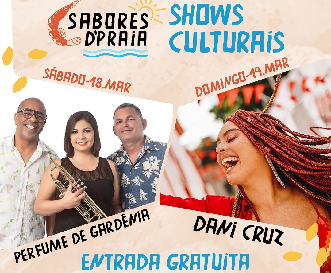 Festival Sabores D´Praia terá shows de Dani Cruz e Perfume de Gardênia