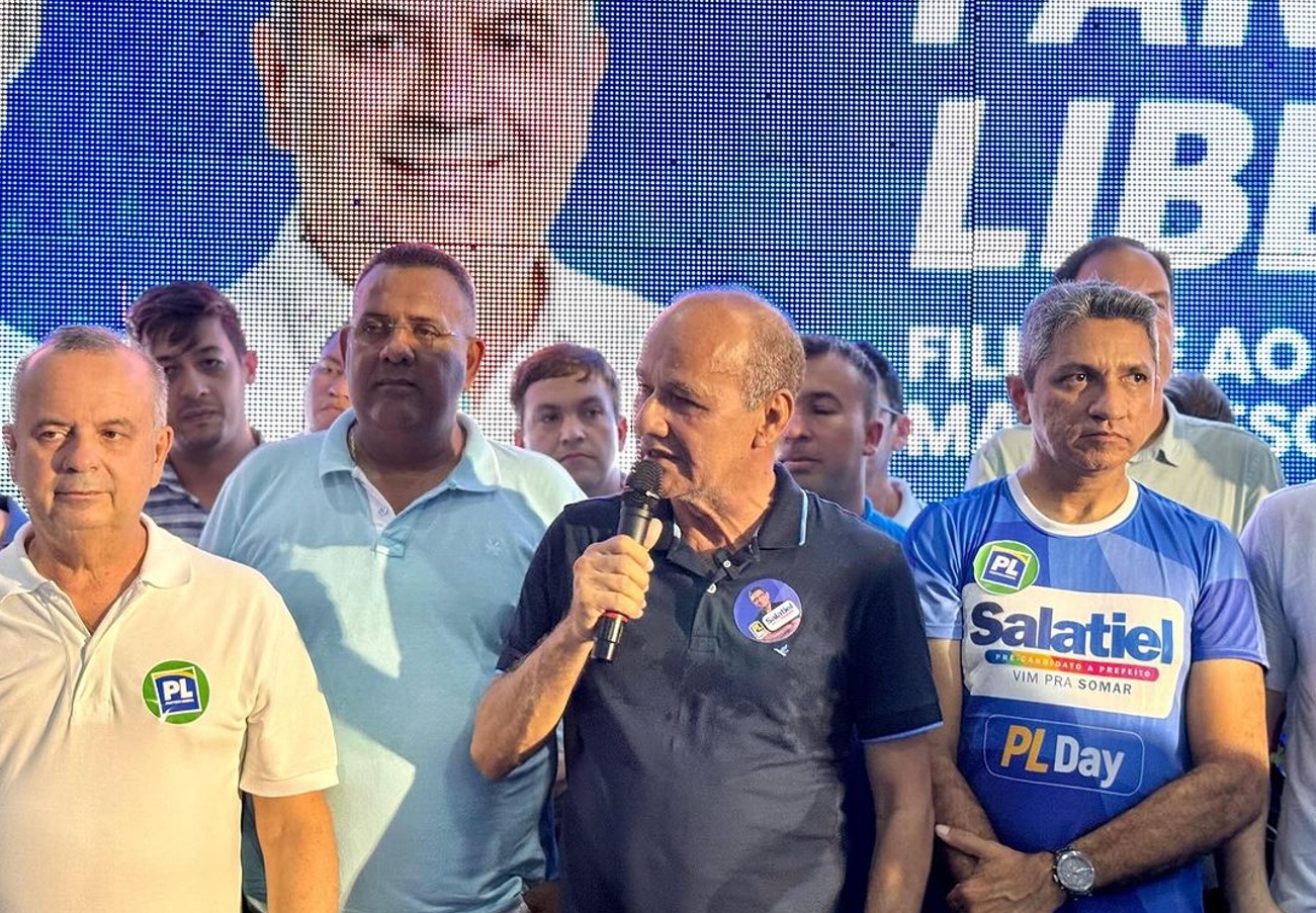 Salatiel de Souza se filiou ao PL durante evento do partido – Foto: Reprodução