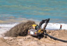 Engorda da praia de Ponta Negra ja altera paisagem da orla