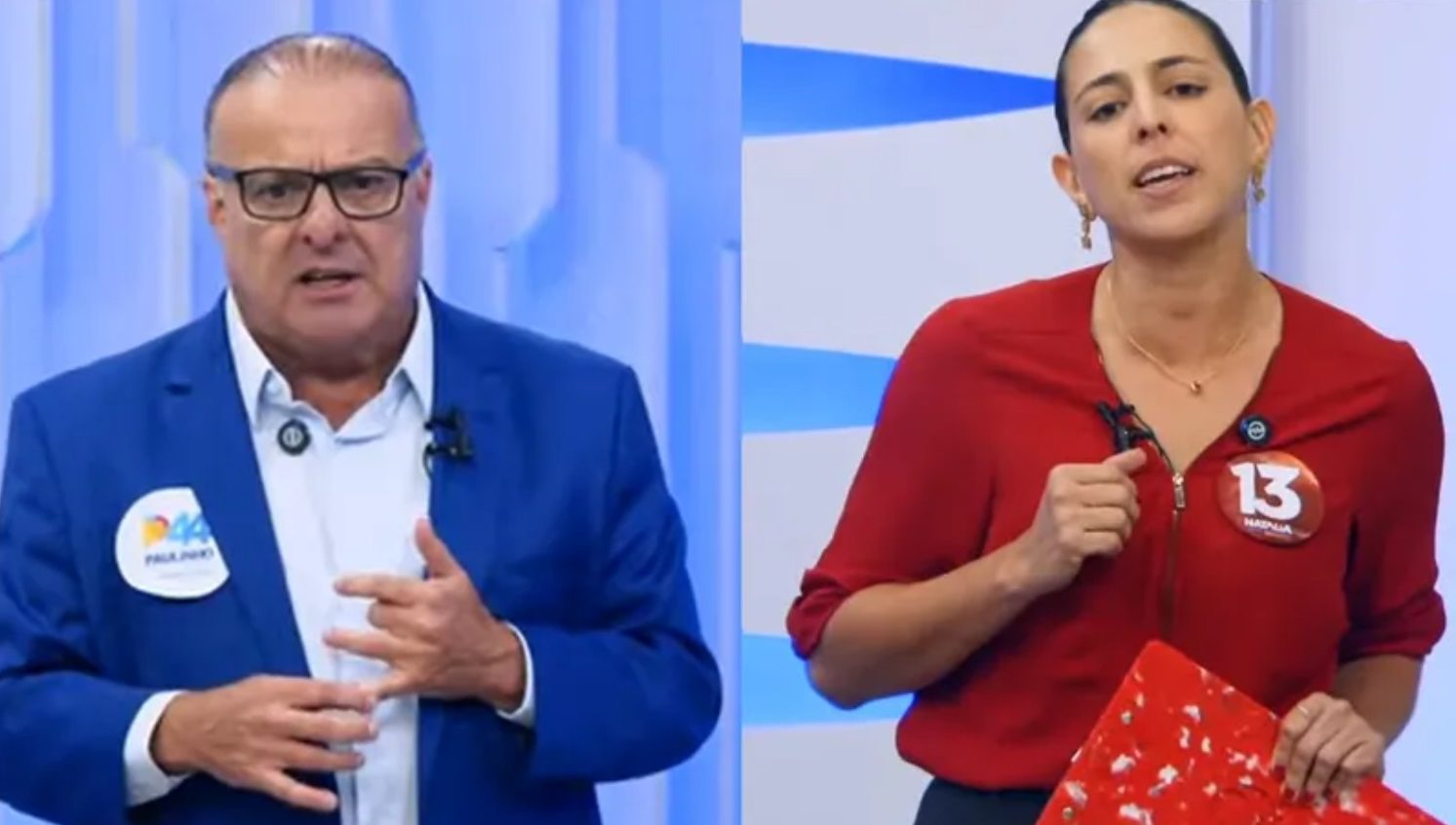 Debate entre Paulinho e Natalia Bonavides e marcado por acusacoes