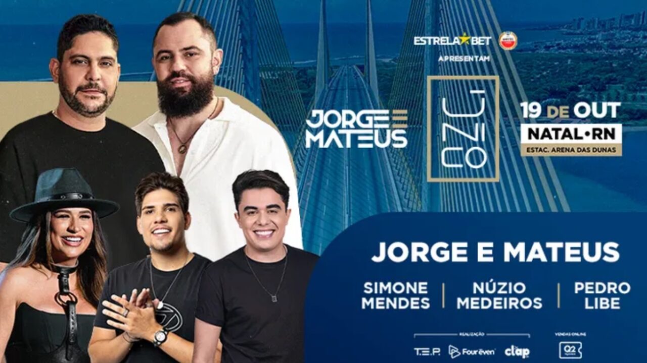 Show de Jorge e Mateus em Natal promete ser um dos maiores eventos sertanejos do ano