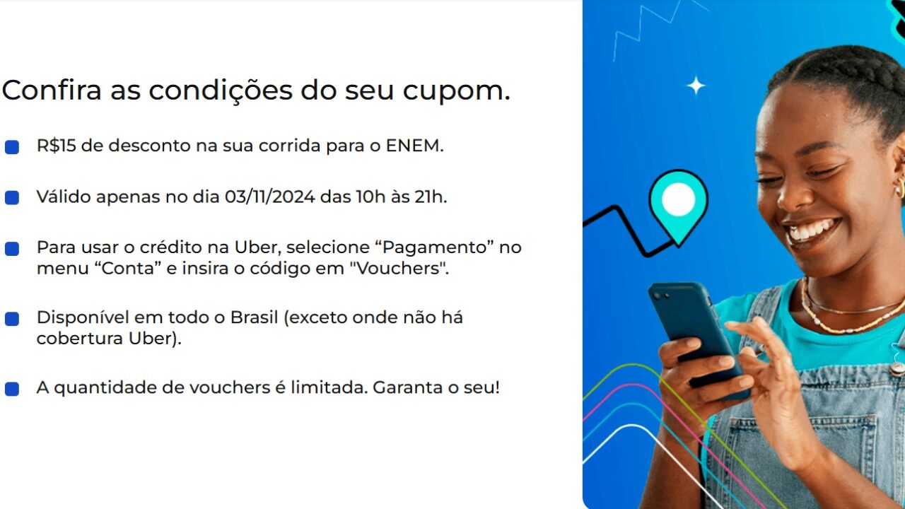 Universidade oferece voucher para corridas de Uber no dia do Enem