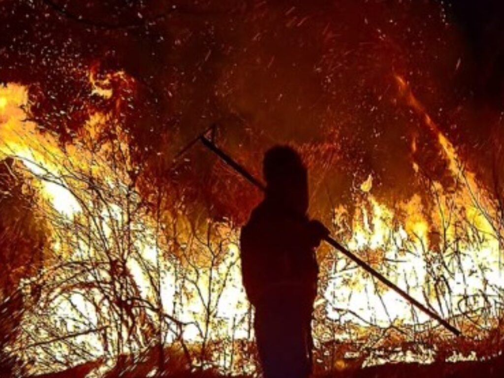 Bombeiros combatem incendio ha 10 dias em Serra Negra do Norte