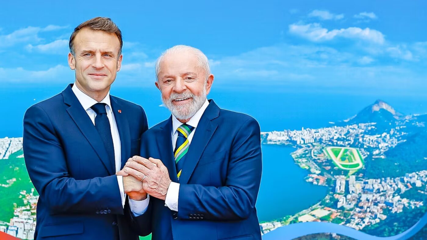 Lula e o presidente da Franca Emmanuel Macron