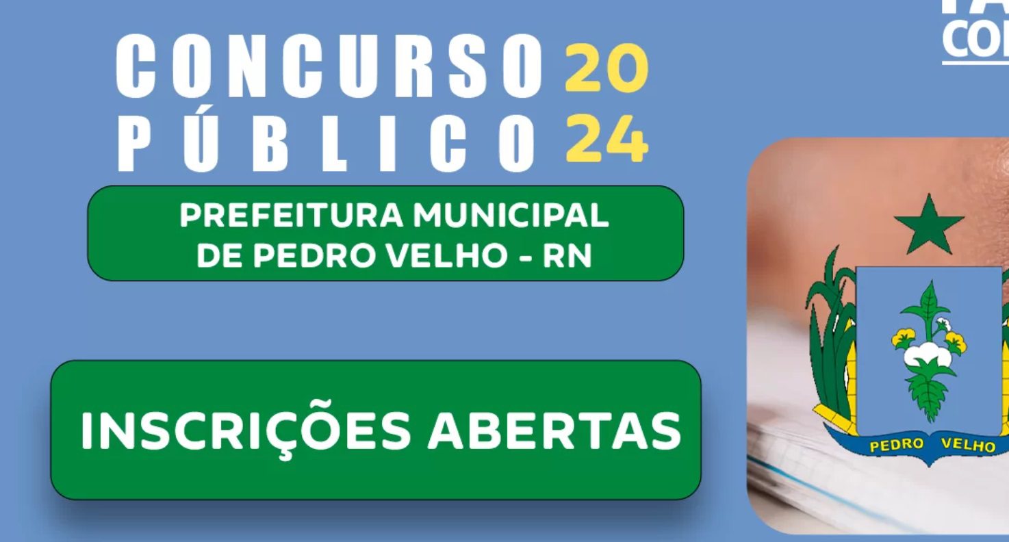 Prefeitura de Pedro Velho RN abre concurso publico com 153 vagas