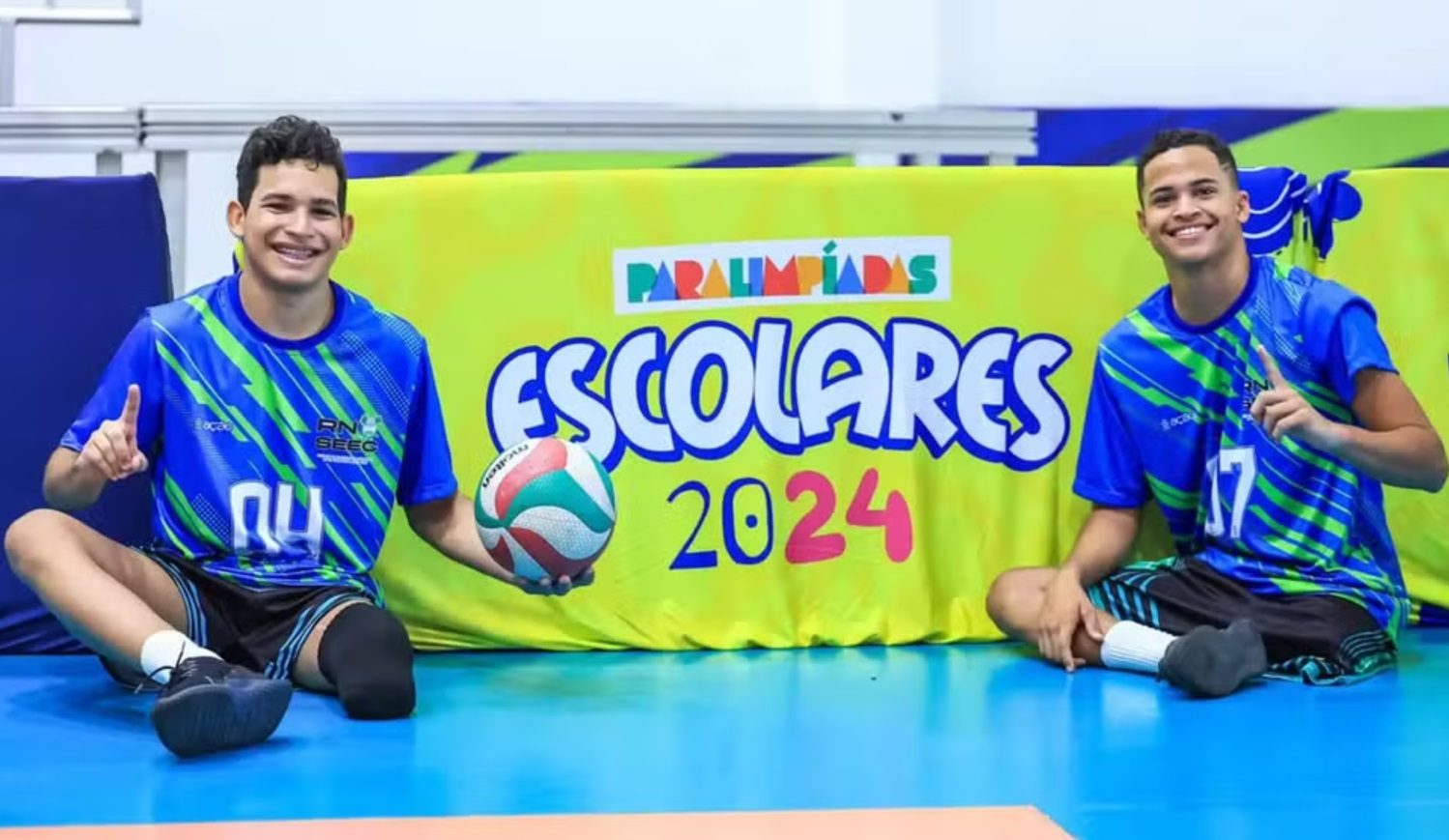 Um ano após acidente e amputação, dupla do RN estreia nas Paralimpíadas Escolares