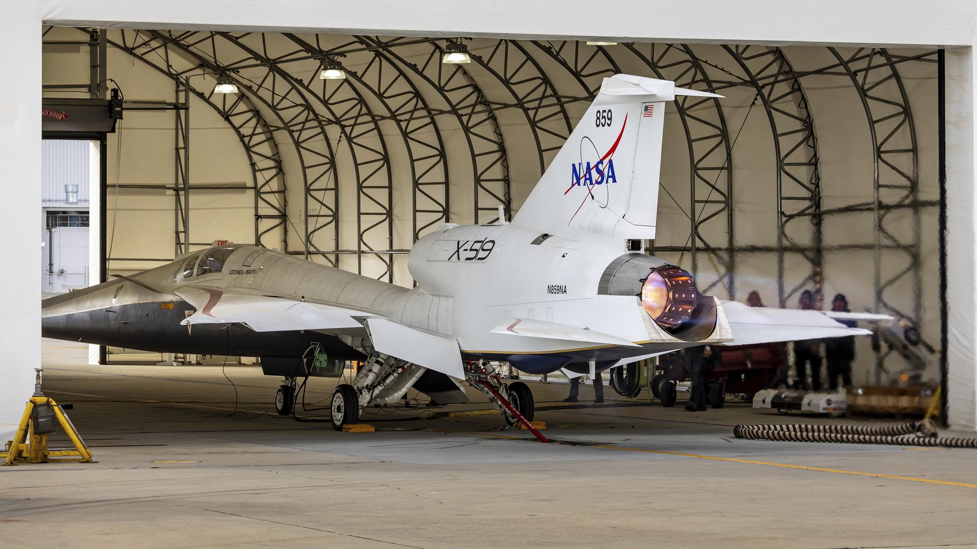 NASA Runs X-59 Engine with Maximum Afterburner for First Time