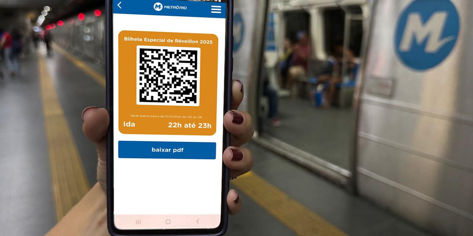 MetrôRio: bilhete para o Réveillon só pode ser comprado online