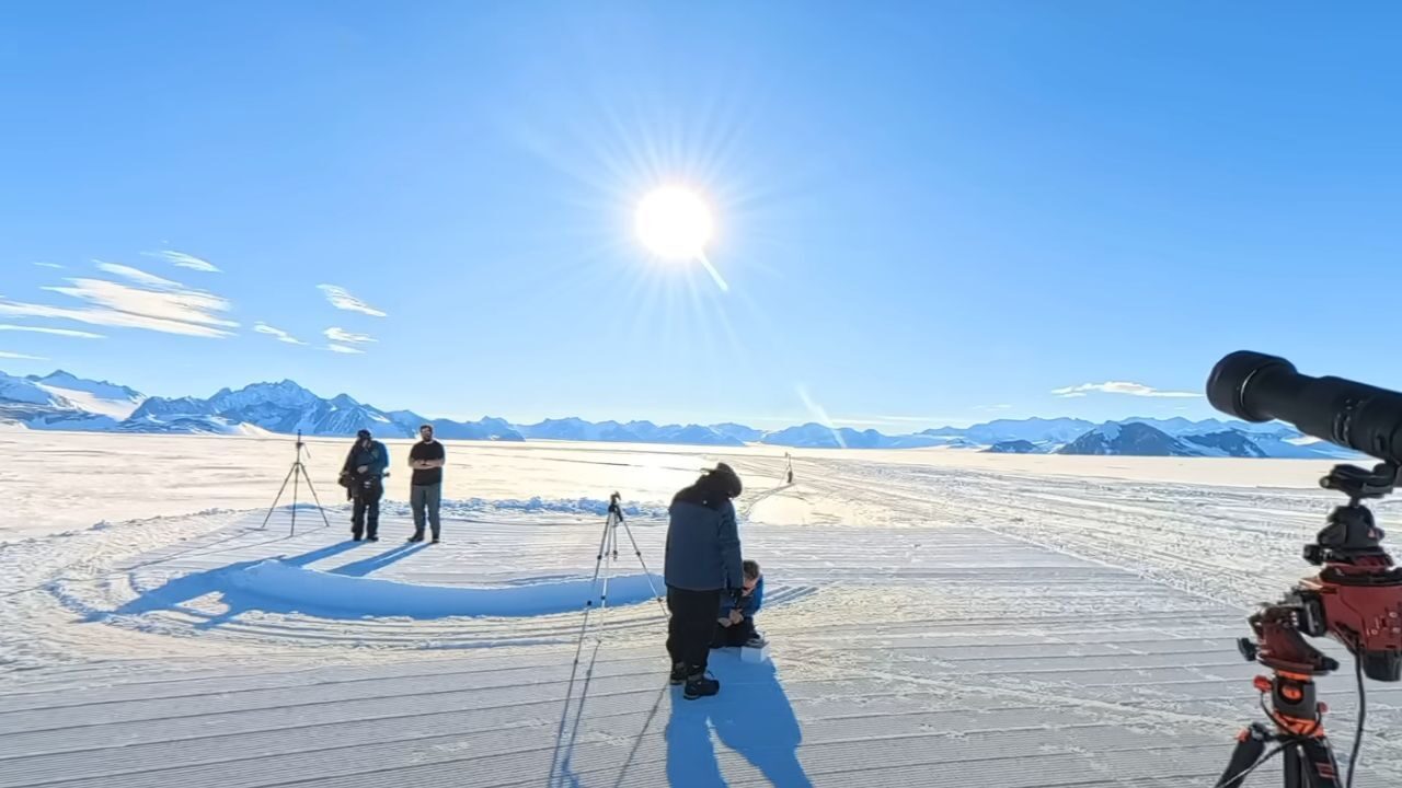 sol meia noite antartica terra plana