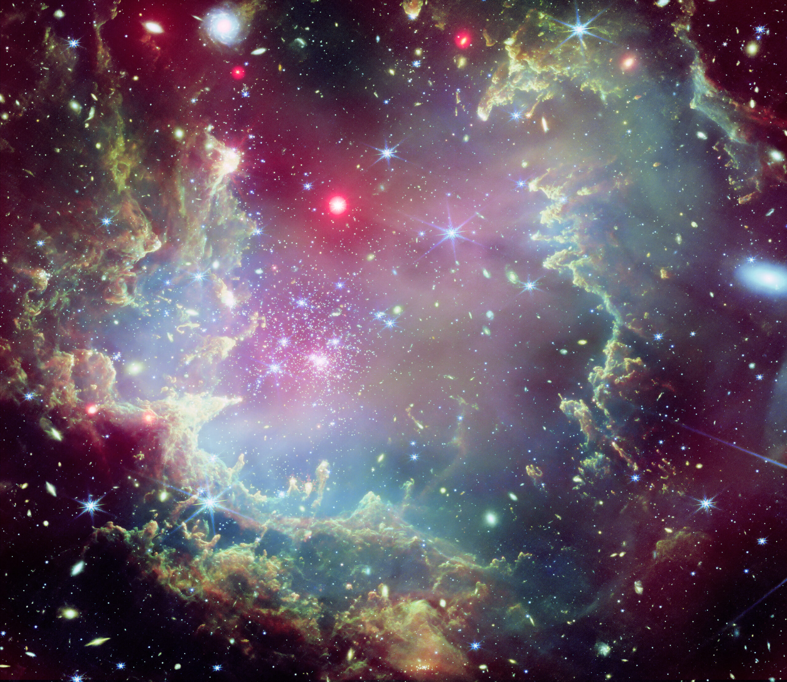 Chandra and Webb Spy a Cosmic Wreath