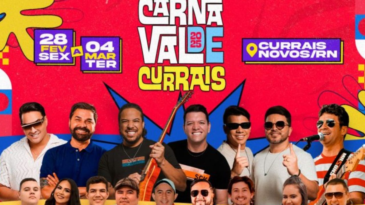 Currais Novos divulga programação oficial do Carnaval 2025 com cinco dias de festa