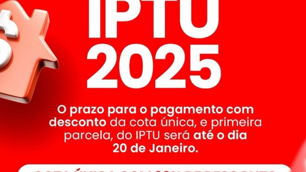 Desconto de 20% no IPTU 2025 já está disponível em São José de Mipibu