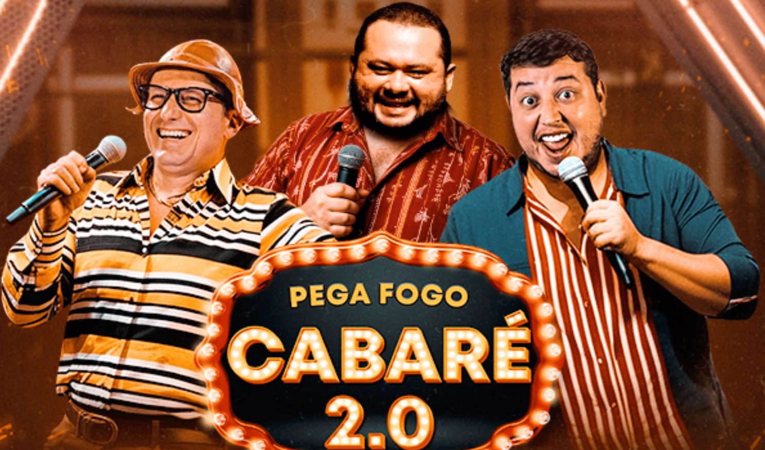 Pirangi recebe show de humor 'Pega Fogo Cabaré 2.0' com Mução, Renan da Resenha e José Fabiano