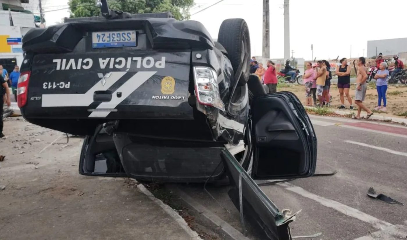 Preso morre apos colisao de viatura da Policia Civil na Zona Norte de Natal