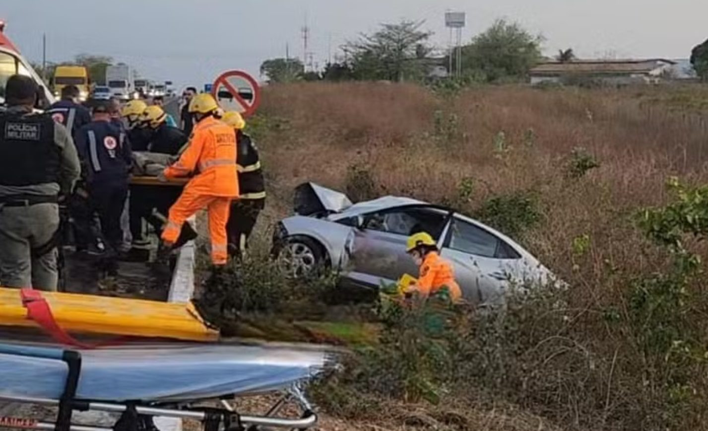 Ultrapassagem perigosa resulta em grave colisão na BR-304 em Mossoró