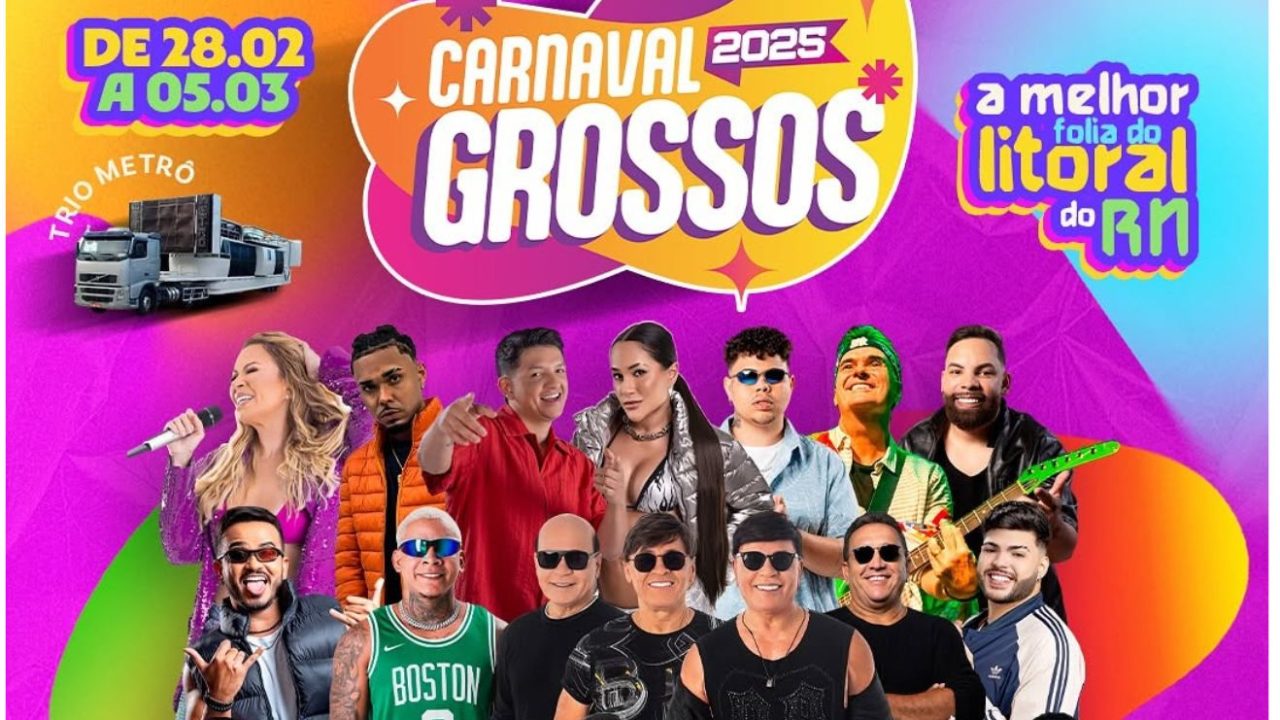 Prefeitura de Grossos divulga atrações do Carnaval 2025