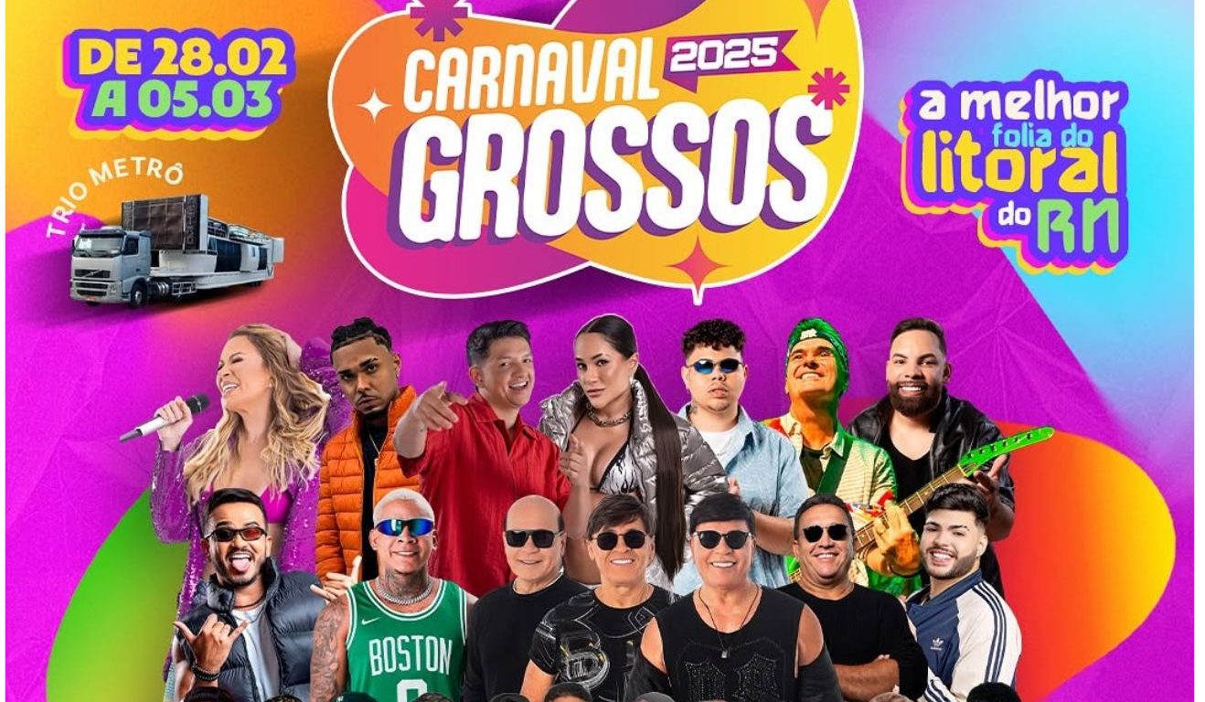 Prefeitura de Grossos divulga atrações do Carnaval 2025