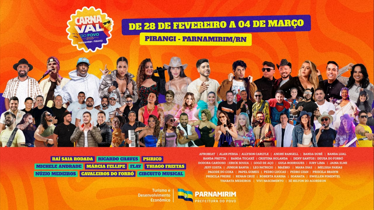 Carnaval em Pirangi: programação oficial traz 50 atrações e grandes nomes da música