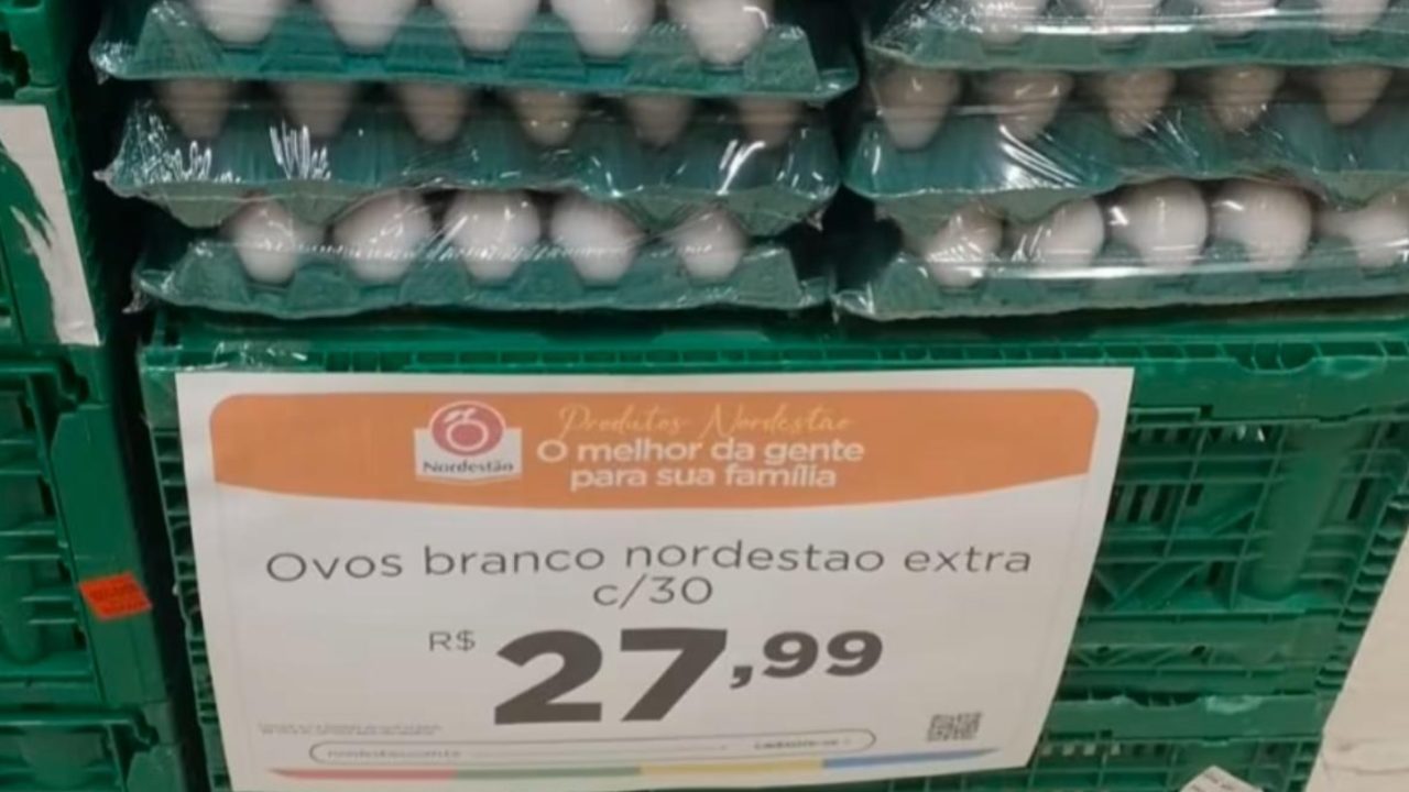 Preço do ovo dispara em Natal e já ultrapassa R$ 27 por bandeja