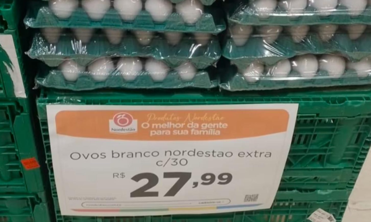 Preço do ovo dispara em Natal e já ultrapassa R$ 27 por bandeja