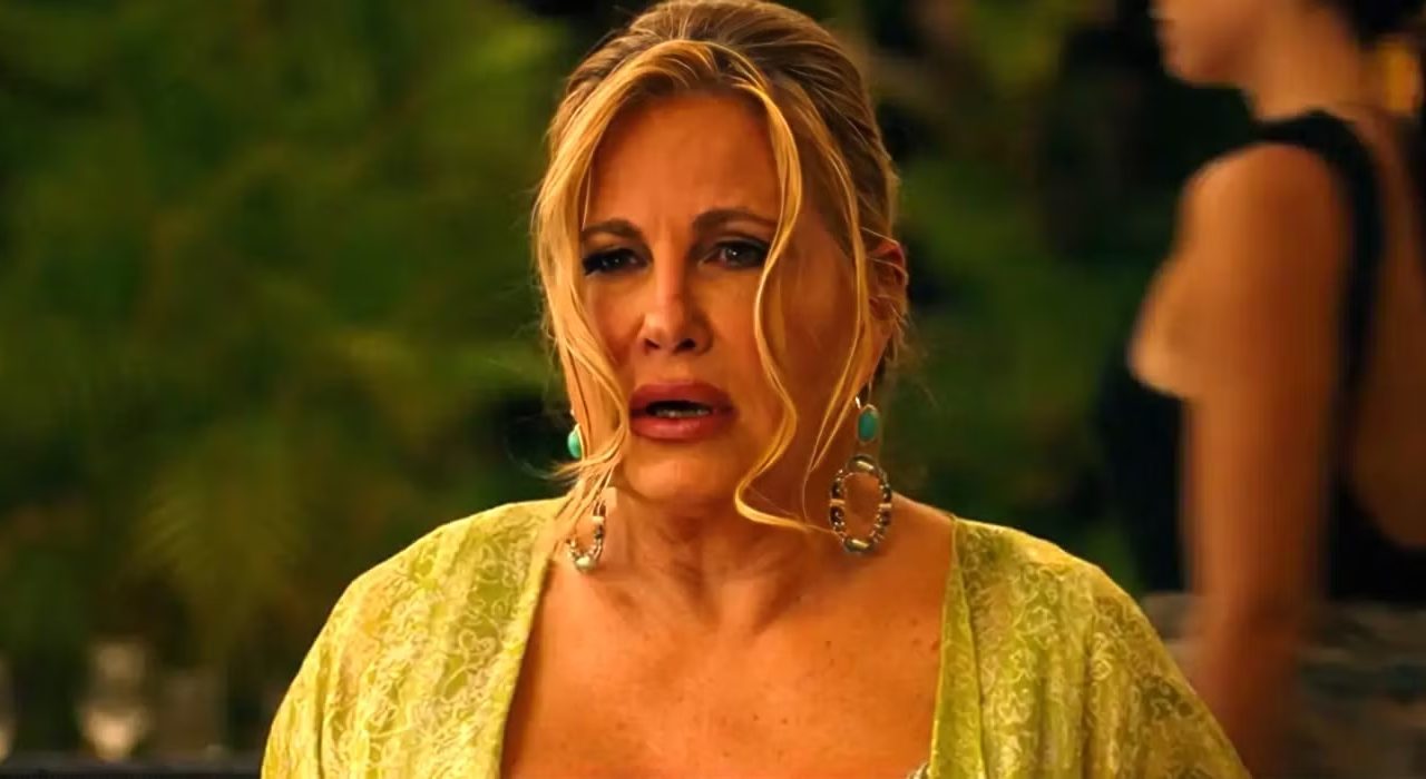 jennifer coolidge as tanya looking upset in the white lotus