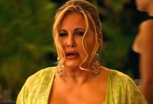 jennifer coolidge as tanya looking upset in the white lotus