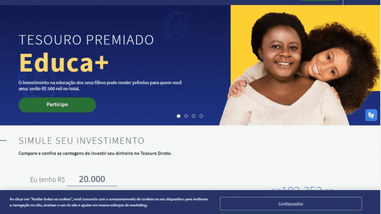 Tesouro Direto: investidores do título Educa+ podem concorrer a prêmios de até R$ 50 mil (Créditos: Divulgação)