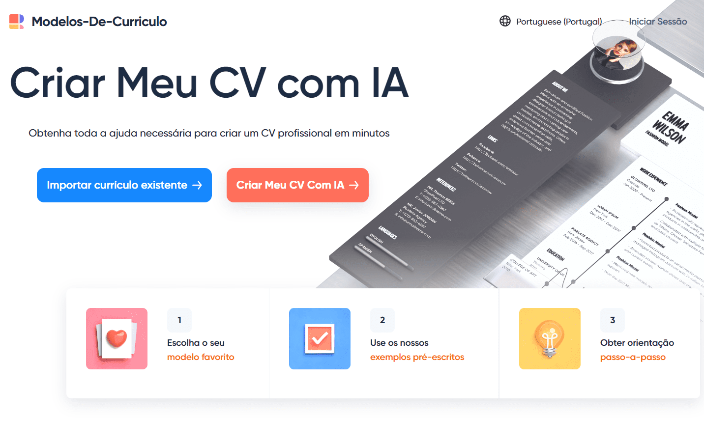 Porque é que o 'Modelos de Currículo' é a melhor opção para candidatos a emprego